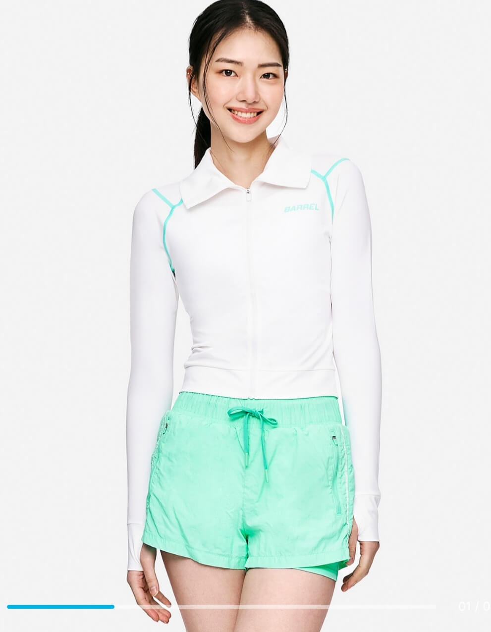 배럴 래쉬가드 세트