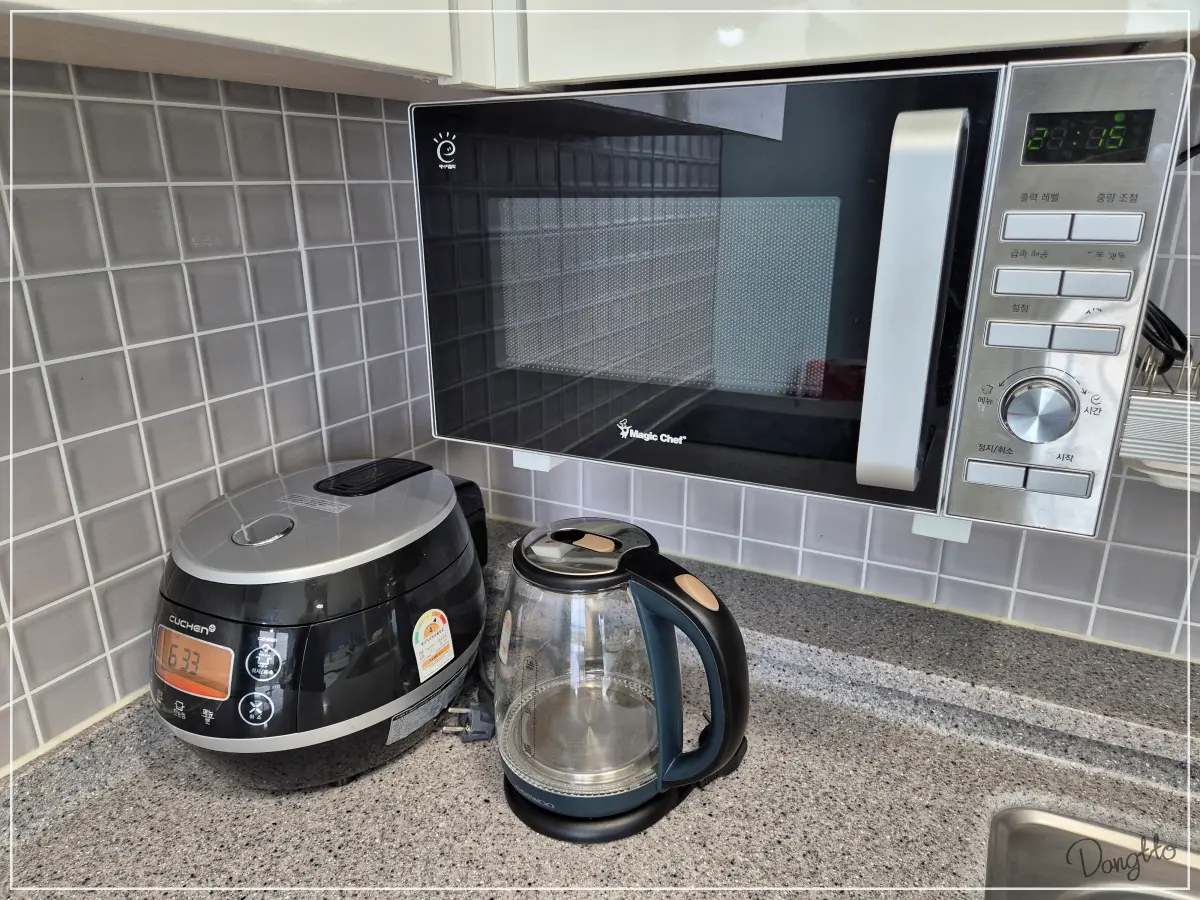 전라도-군산-가족여행-숙소-밥솥과-전자렌지