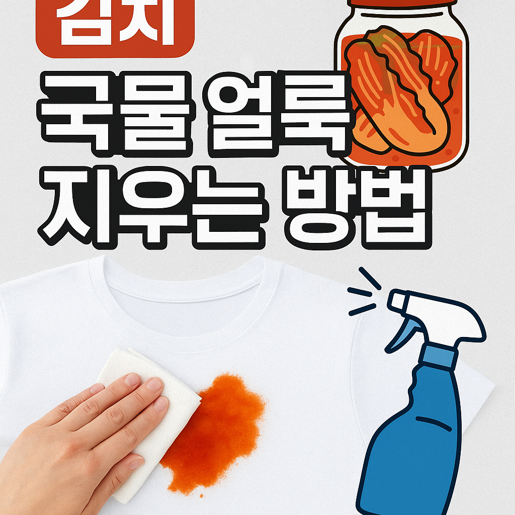김치국물얼룩 지우는 방법