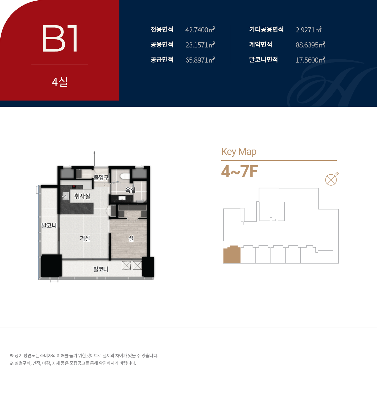 힐스테이트 해운대 센트럴 B1평면도