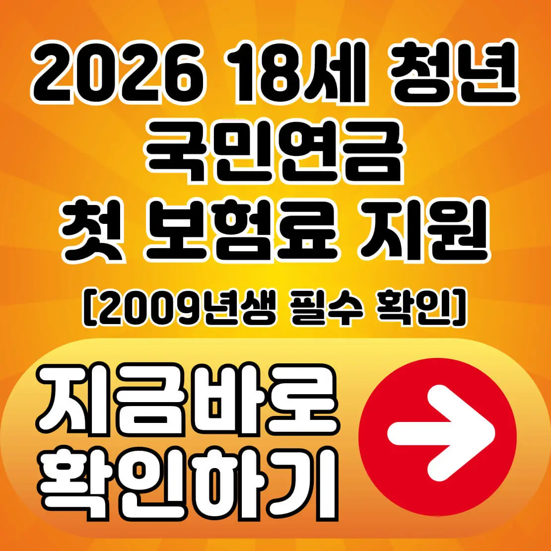 18세 청년 국민연금 첫 보험료 지원