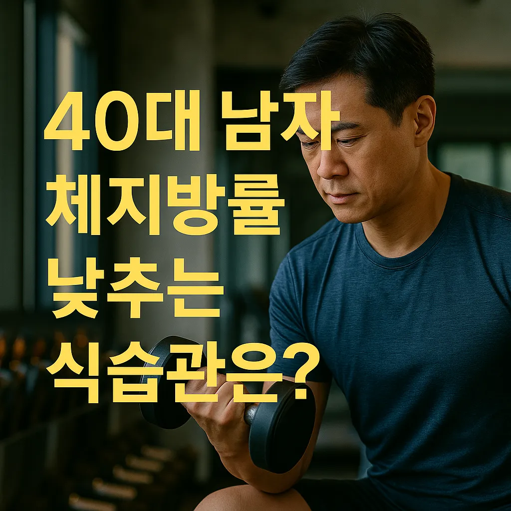 중년 체형 변화, 40대 남자 체지방률 낮추는 식습관은?
