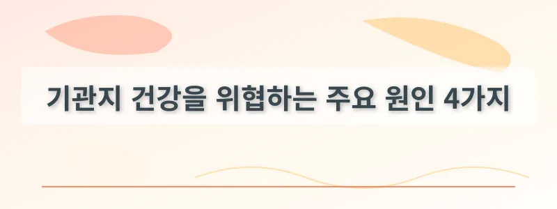 기관지 건강을 위협하는 주요 원인 4가지
