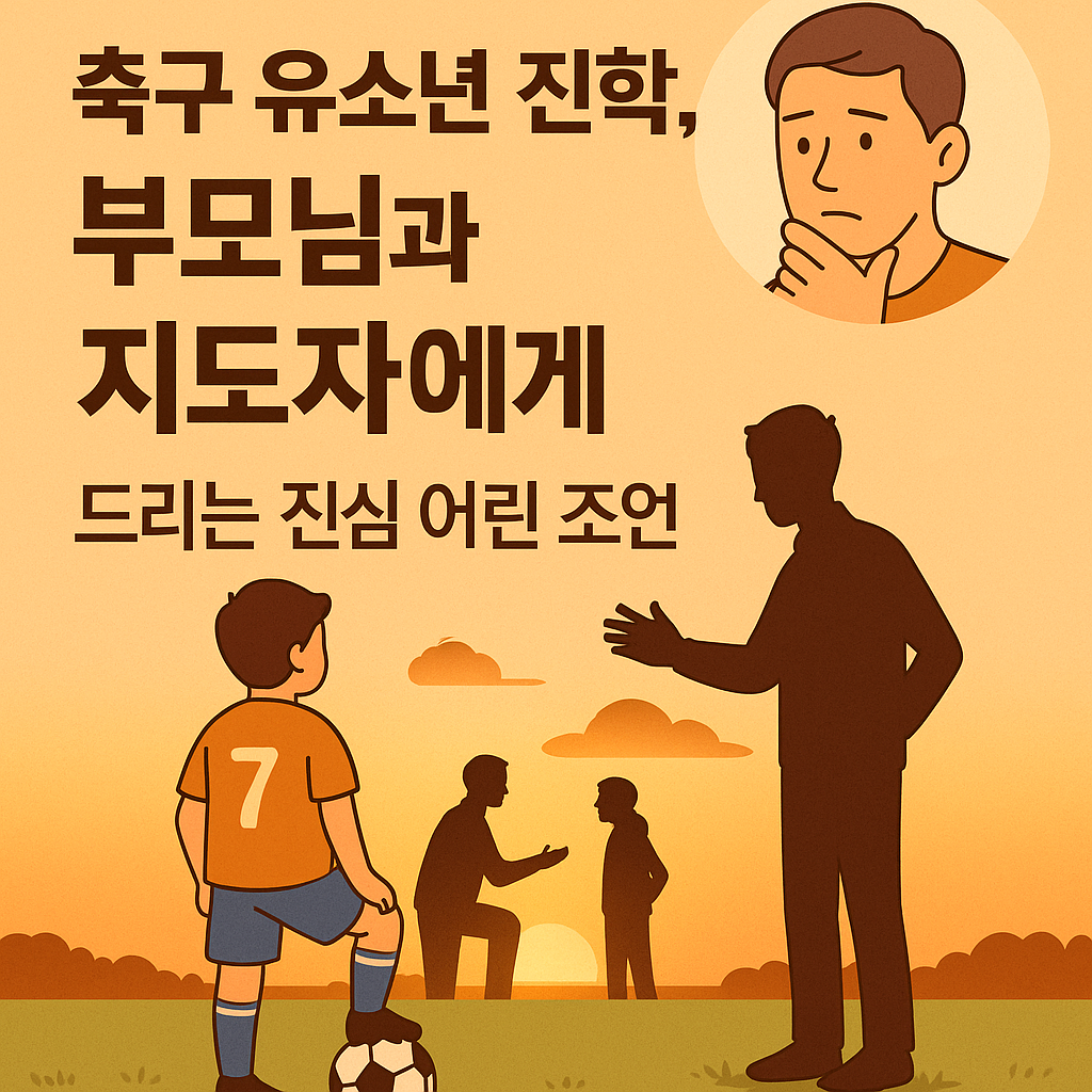 축구 유소년 진학, 부모님과 지도자에게 드리는 진심 어린 조언