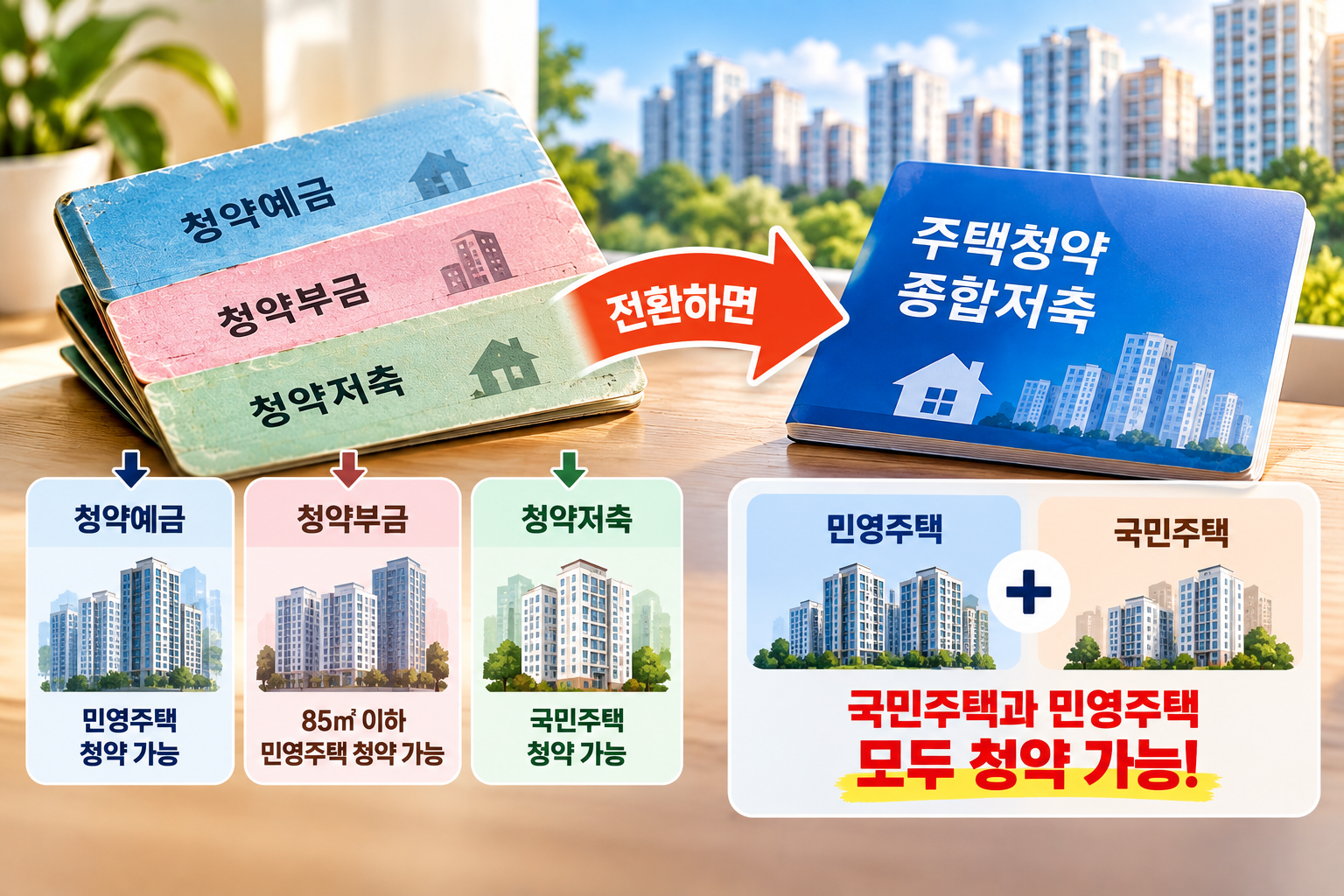 주택청약종합저축 국민주택 민영주택 청약 차이