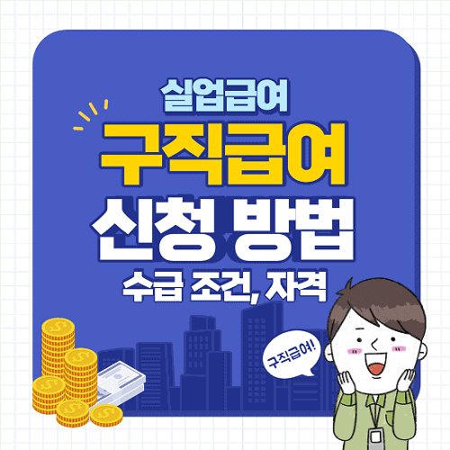 구직급여 일액 수급요건 자격(신청 방법, 기간)