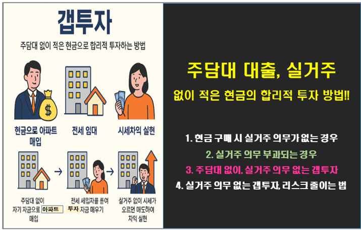 주담대 대출, 실거주 없이 적은 현금의 합리적 투자 방법은?