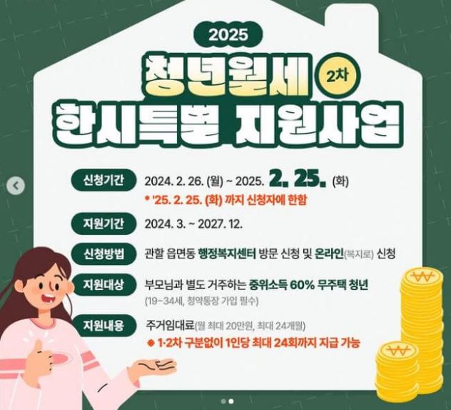 청년 월세 한시 특별 지원사업