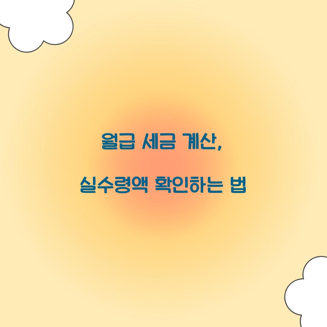 월급 세금 계산