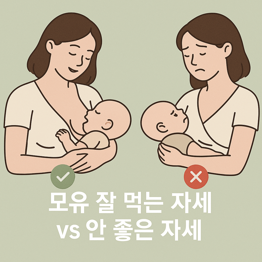 모유 잘 먹는 자세 vs 안 좋은 자세, 아기가 보내는 차이