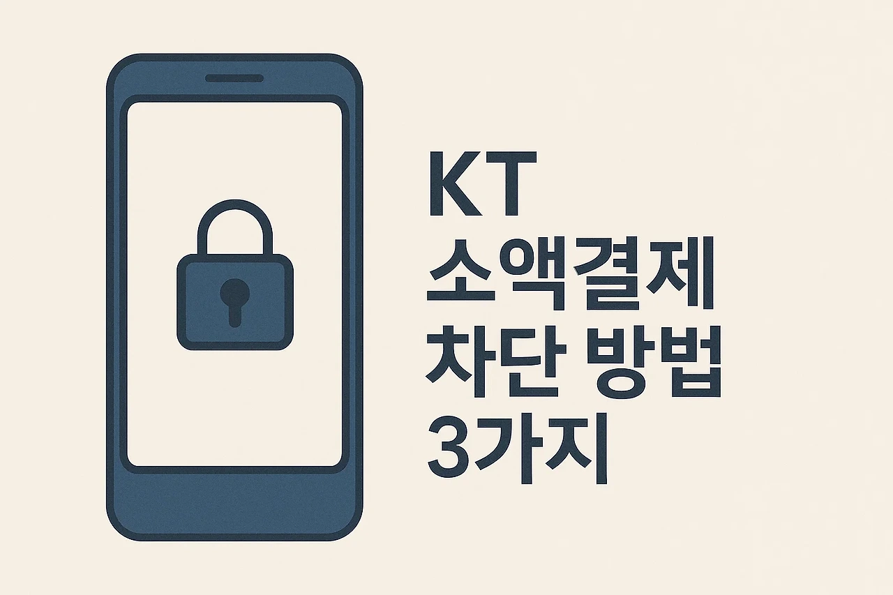 KT 소액결제 차단 방법