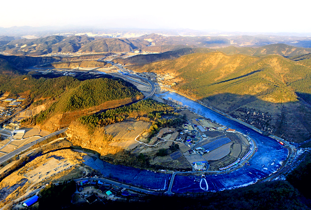 안동 암산 얼음축제