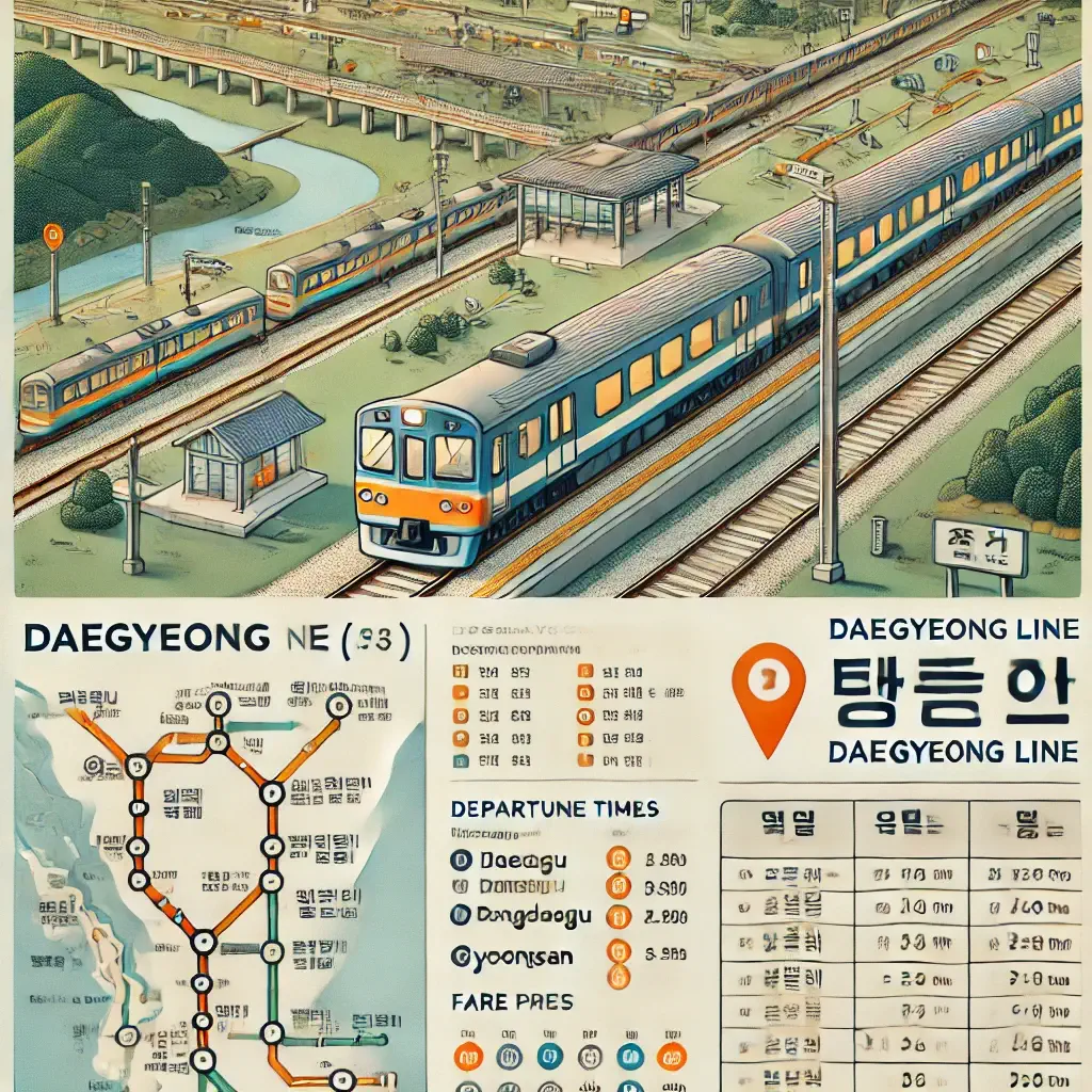 대경선 열차 시간표, 노선도, 요금 정보