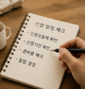 신청요일제 확인