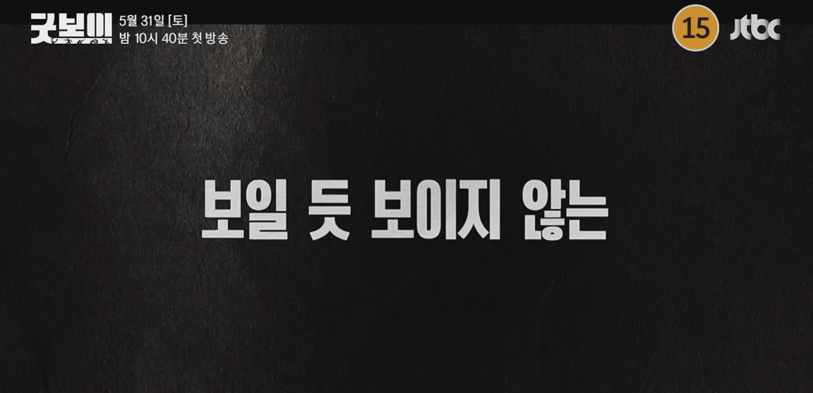 보일 듯 보이지 않는 이라는 문구가 나온다.