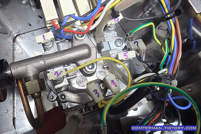 가찌아 클래식 보일러 분리 커넥터 표기