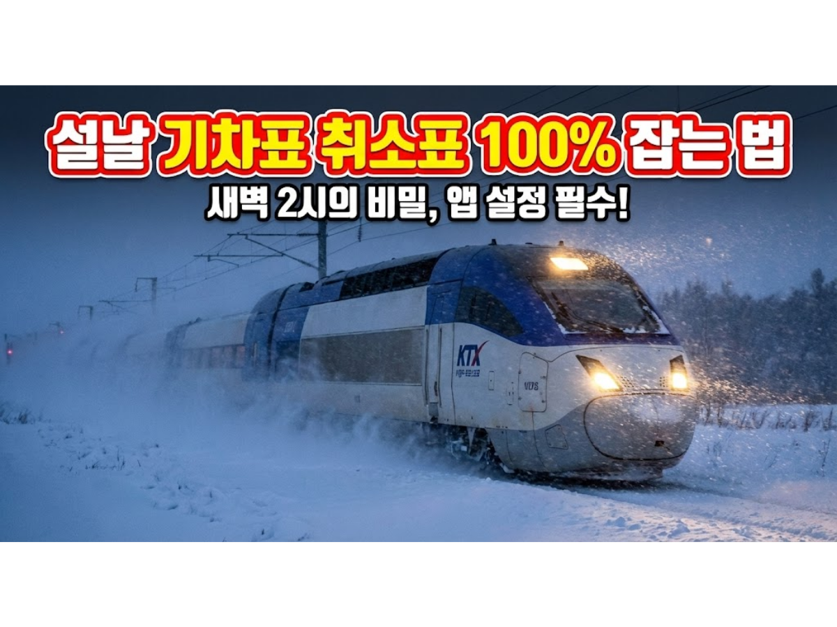 2026년 설날 기차표 예매 성공 전략, KTX SRT 취소표 티케팅 꿀팁 총정리