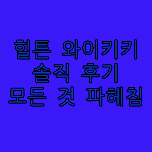 힐튼 와이키키 비치 리얼 후기 위치,