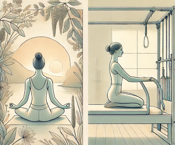 요가 와 필라테스 사진