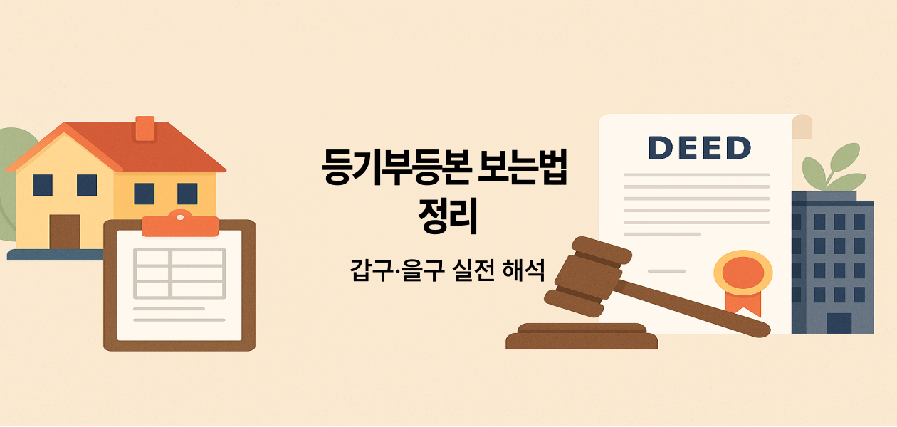 등기부등본 보는법 정리｜갑구&middot;을구 실전 해석