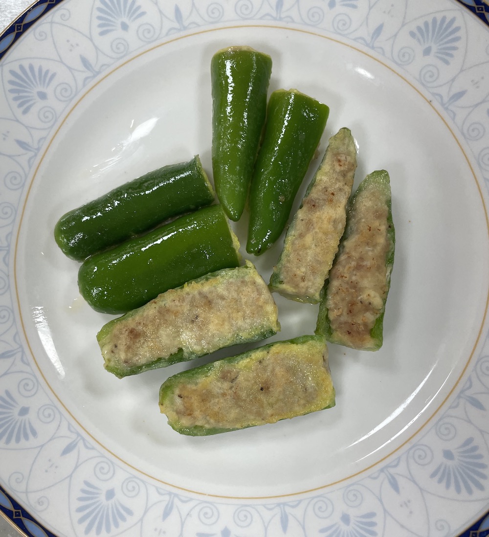 한식조리기능사 실기시험 준비 - 풋고추전 - 완성 작품