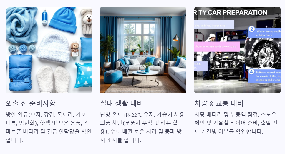 한파대비 필수체크 리스트