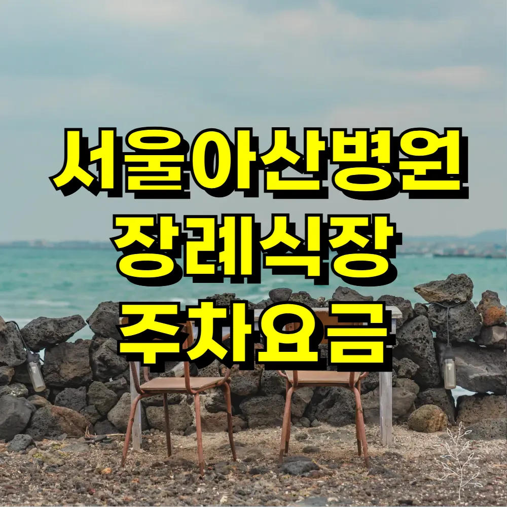 서울아산병원 장례식장 주차요금