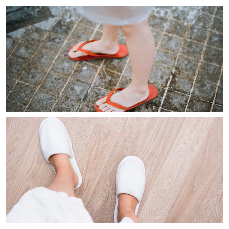 화장실 슬리퍼 욕실화 세척