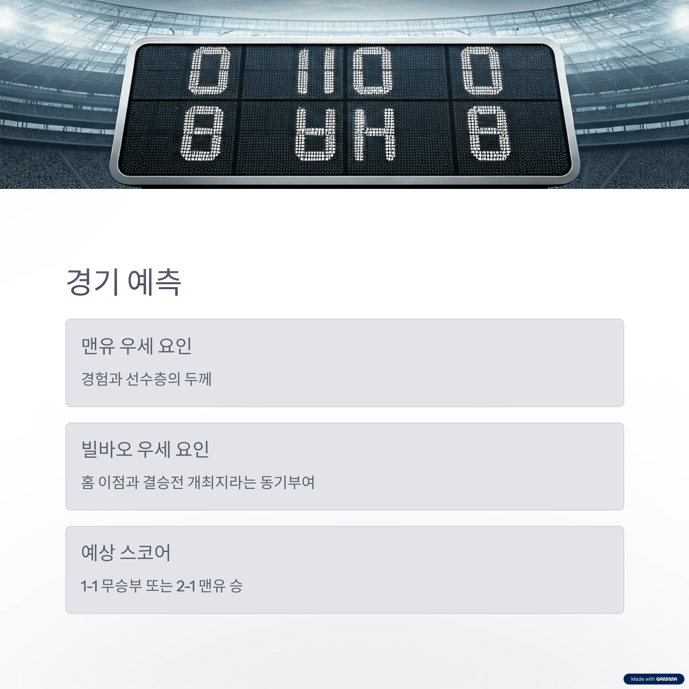 유로파리그 4강 1차전 - 맨유 vs 빌바오