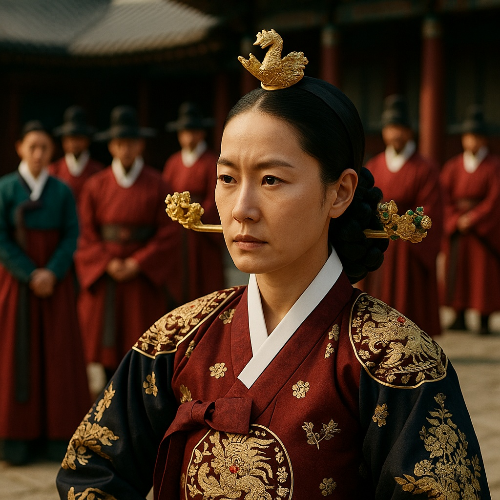 조선시대 여성 권력을 쥐고 있는 문정왕후의 모습