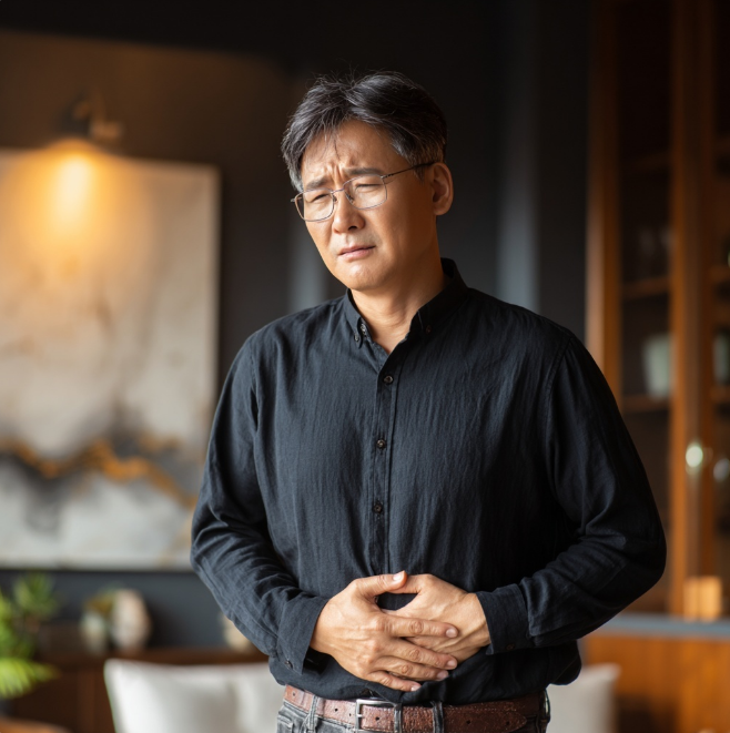 속쓰린 50대 남성