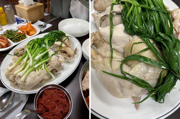 달달한 쪽파가 같이 올라간 찜닭