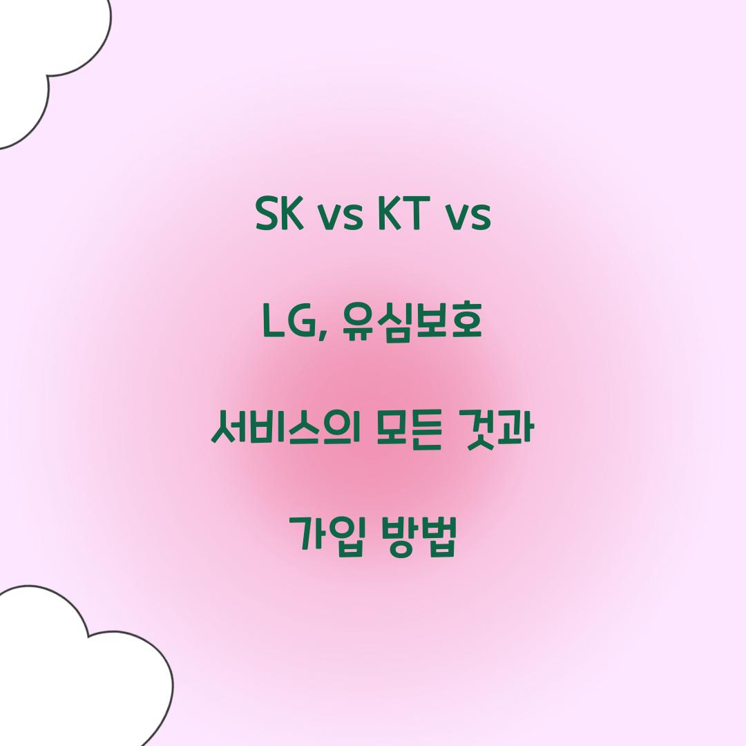 SK vs KT vs LG: 통신사별 유심보호 서비스 비교