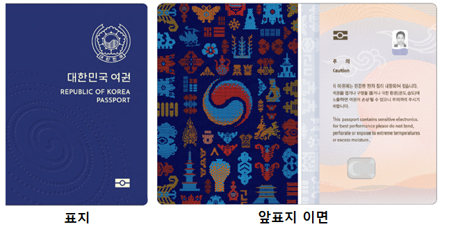 2025 대한민국 여권 표지 및 앞표지 디자인 안내