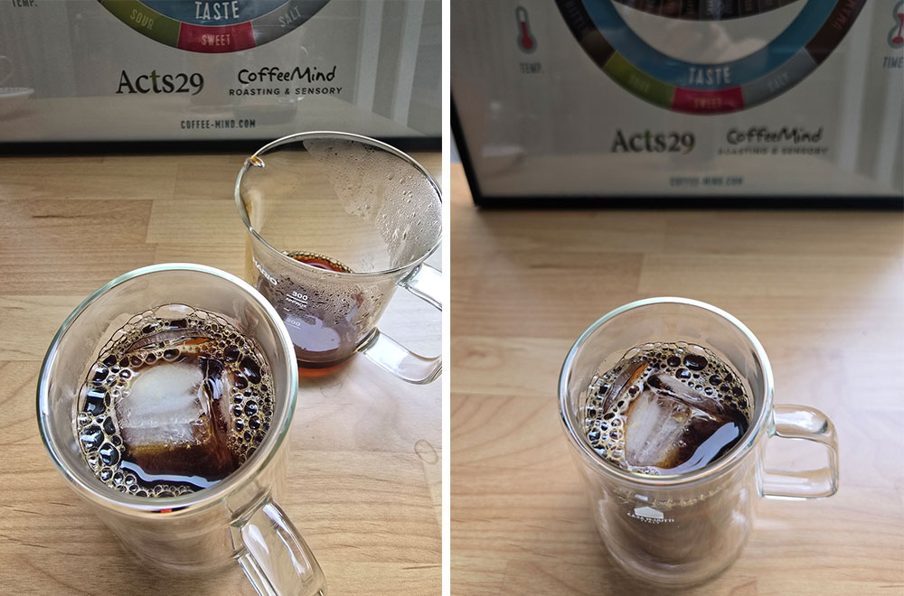 오늘의 커피도 시원하게 얼음 넣어서 한 잔