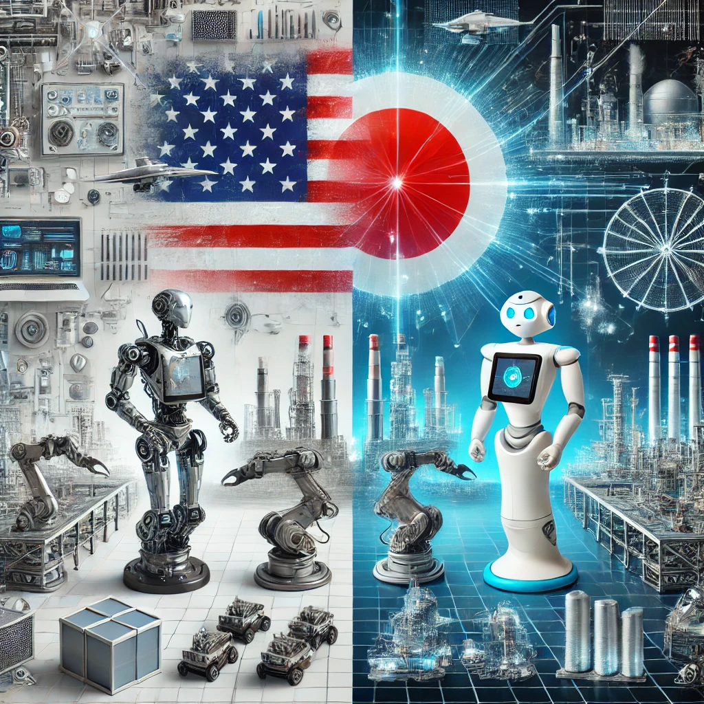 미국 vs 일본 로봇기술 관련 이미지
