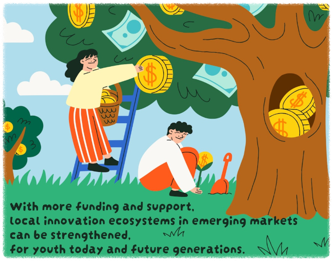 정부지원을 설명하는 일러스트