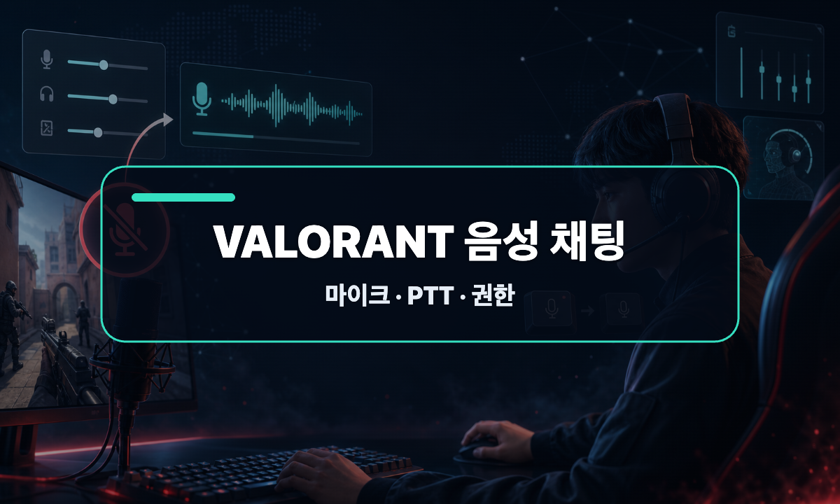 VALORANT 마이크와 음성 채팅 오류를 Loopback Test PTT Windows 권한 순서로 해결하는 대표 이미지