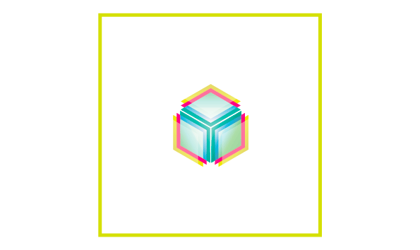 Cube is being separated / vector graphic materials free download