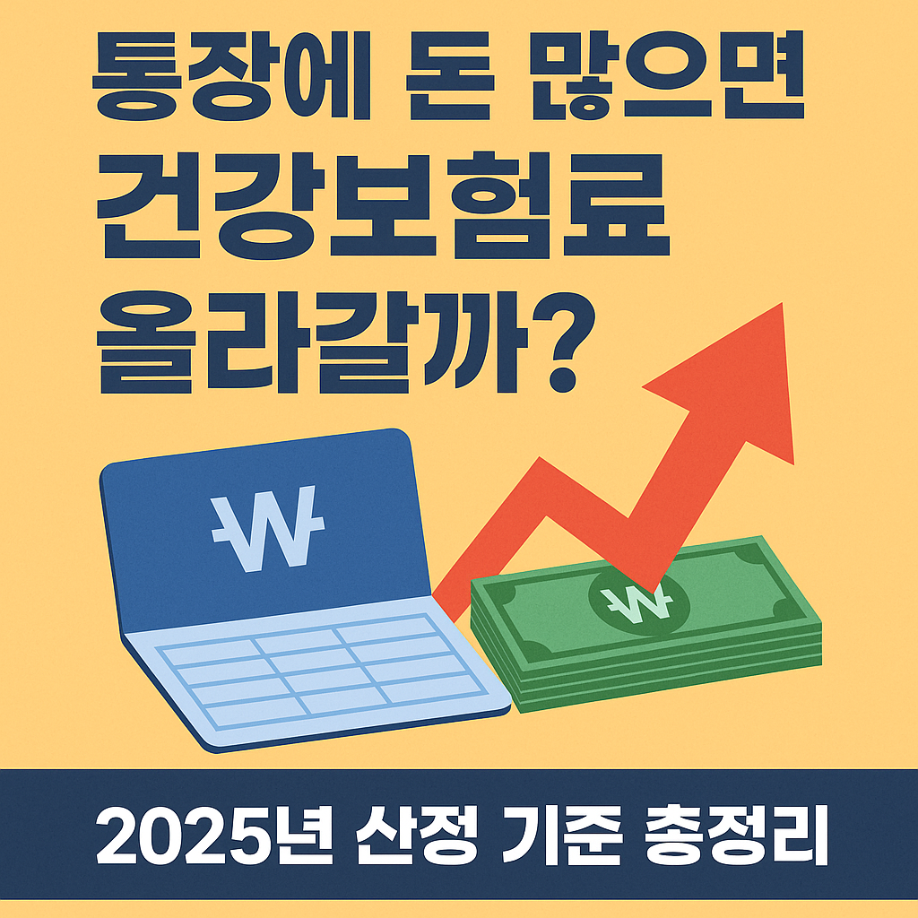 통장에 1천만 원 있으면 보험료 오를까?|2025 건강보험료 산정 기준