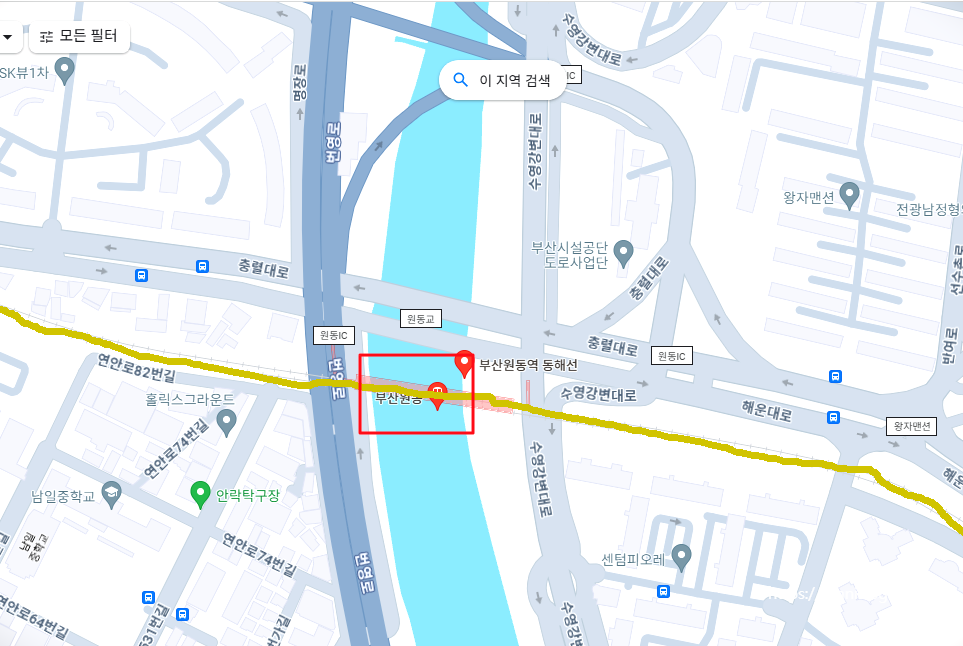 부산원동역 위치