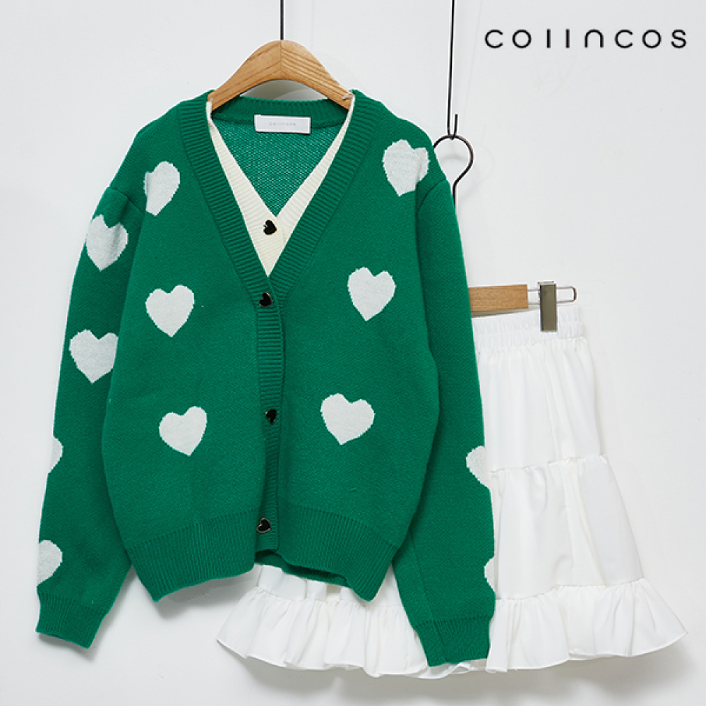 코인코즈 59000원 v넥 하트 루즈핏 가디건 iy2sd3020w