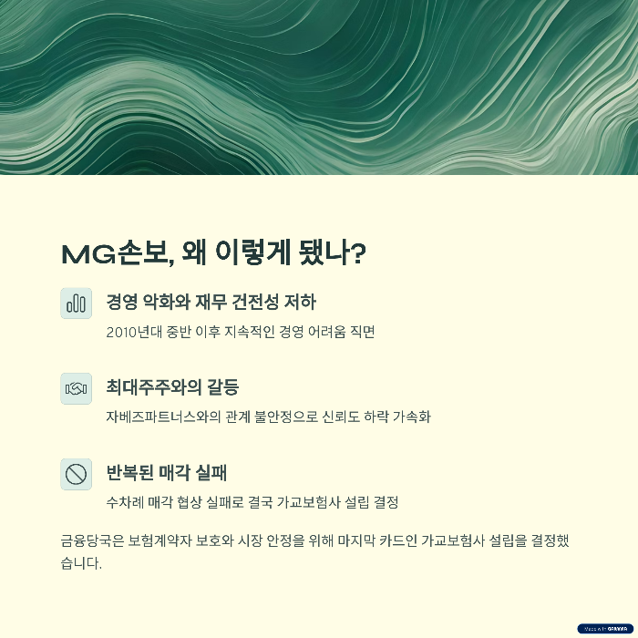 MG손보의 현황과 배경