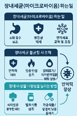 마이크로바이옴(장내세균)과 면역력의 관계관련