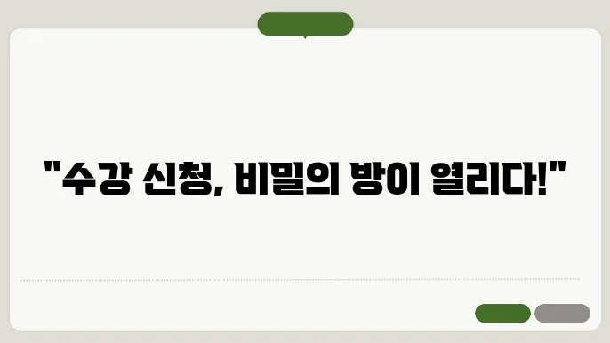 고려대 수강 신청 시스템