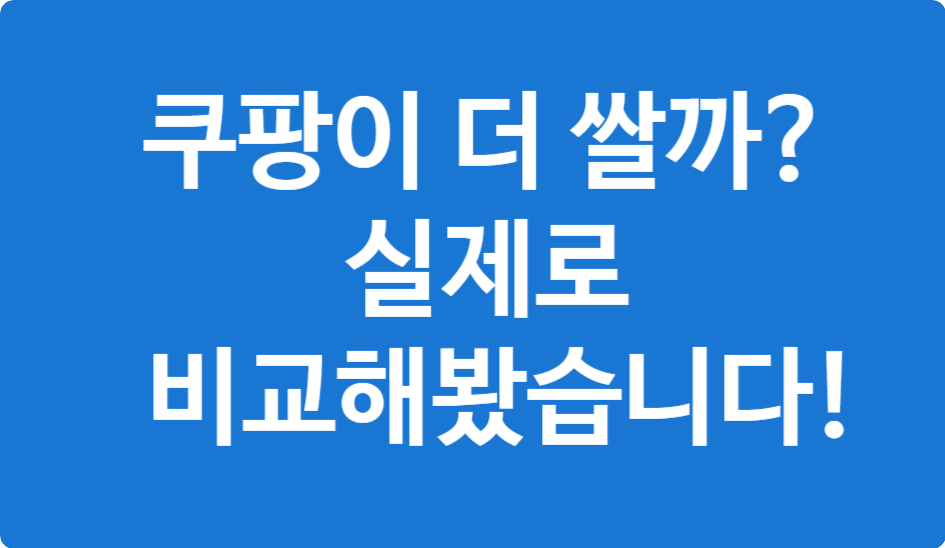 쿠팡 vs 11번가 – 가격비교 실험 결과 공개
