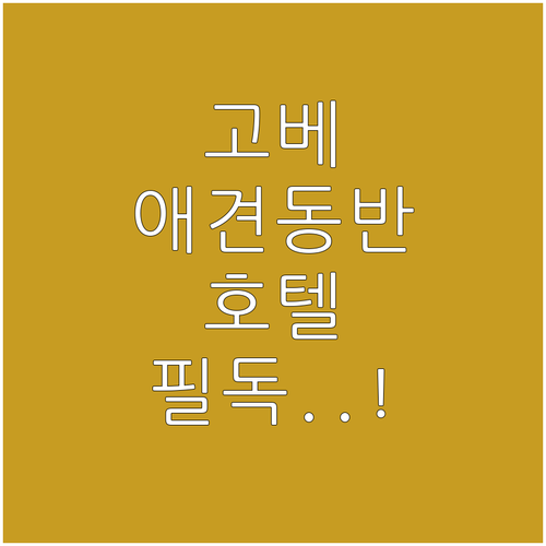 일본 고베 호텔 후르트 플라워 반려견..
