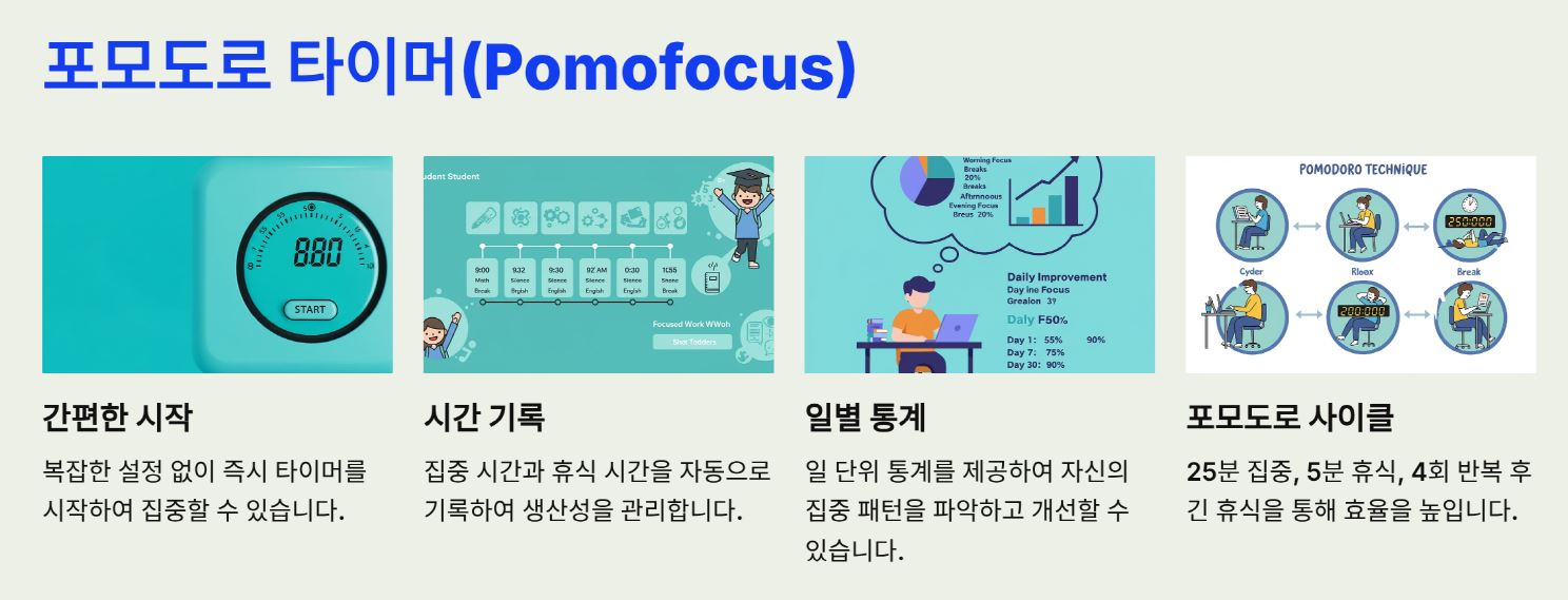포모도로 타이머(Pomofocus) – 집중력 있게 시간 쪼개기