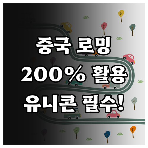 중국 로밍 데이터 200% 활용하기 ..