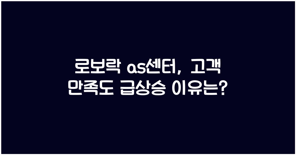 로보락 as센터